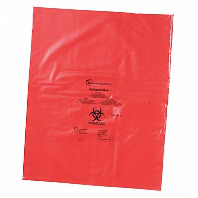 HEATHROW SCIENTIFIC HS10322 Biohazard Bags 5 gal Red PK200
