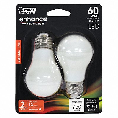 FEIT ELECTRIC BPA1560W927CAFIL2RP LED 8 W A15 Medium Screw (E26) PK2