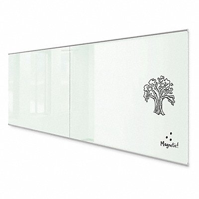 MOORECO GWD612GLOSSWHITE Dry Erase Board Magnetic Wall Mnt White