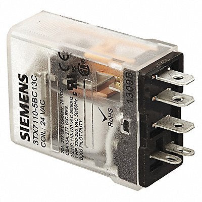 SIEMENS 3TX71105BF13C Plug-In Relay 120V AC 15 A 5 Pins