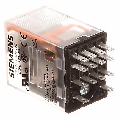 SIEMENS 3TX71113HF13C Plug-In Relay 120V AC 6 A 14 Pins