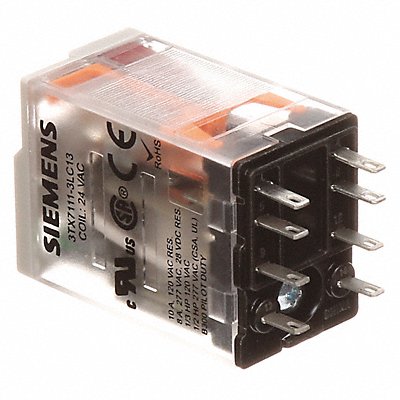 SIEMENS 3TX71113LC13 Plug-In Relay 24V AC 12 A 8 Pins