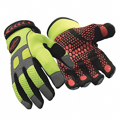 REFRIGIWEAR 0379RBLKMED Insulated Hi-Vis Super Grip Glove PR