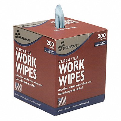 ABILITY ONE 7920020000000 Dry Wipe Dispenser Box Blue PK8
