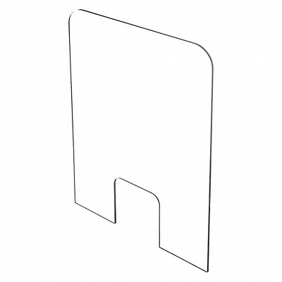 USA INDUSTRIALS BULKPD84 Sneeze Guard Polycarbonate Clear