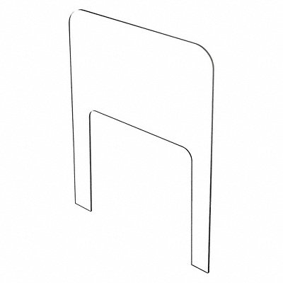 USA INDUSTRIALS BULKPD134 Sneeze Guard Polycarbonate Clear
