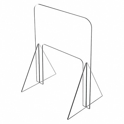 USA INDUSTRIALS BULKPD146 Sneeze Guard Polycarbonate Clear PK6