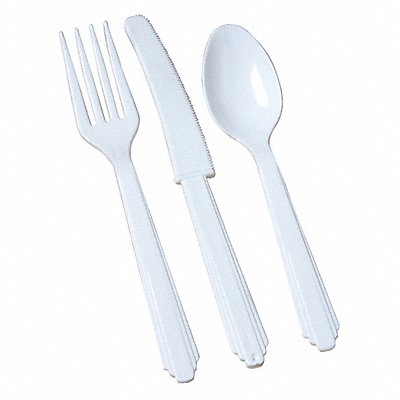 ABILITY ONE 7360010000000 Disp Cutlery Set WH Heavy Weight PK400