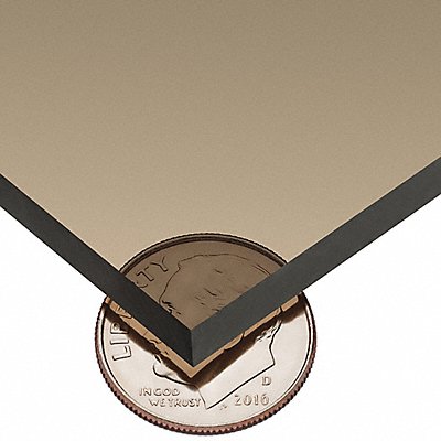 GRAINGER BULKPSPCT87 PlastcSheet PC 6 x12 0.125 T Bronze Clear