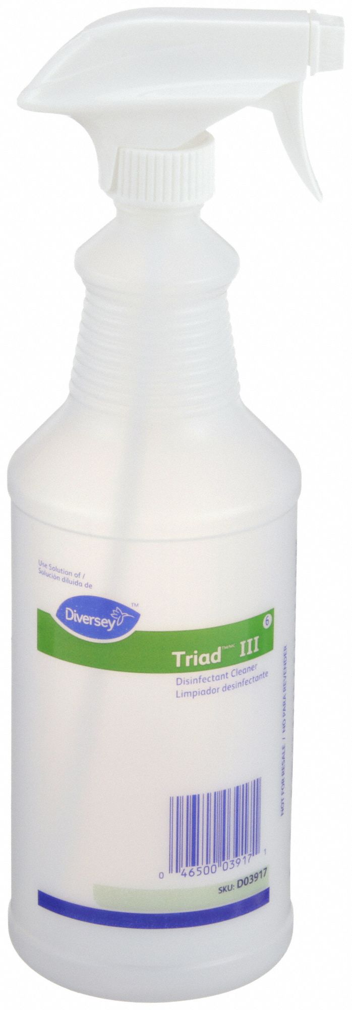 DIVERSEY D03917 Trigger Spray Bottle 32oz 11 3/4 H PK12