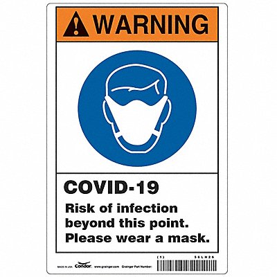 CONDOR HWW310P1410 Sign Polystyrene 10 H 14 W