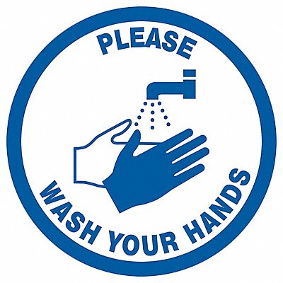 CONDOR HWB790T1212 Safety Sign 12 H 12 W Plastic