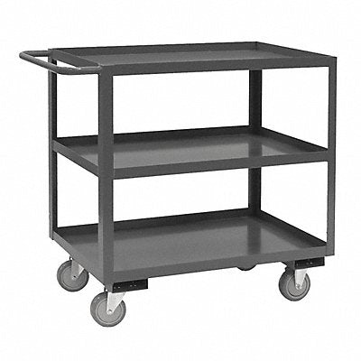 DURHAM MFG RSC2436395 Cart Grey 3 Shelves with Side Brakes