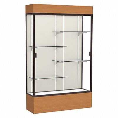GHENT 2174PBBZMK Floor Display Case Carmel Oak 80 H 48 L