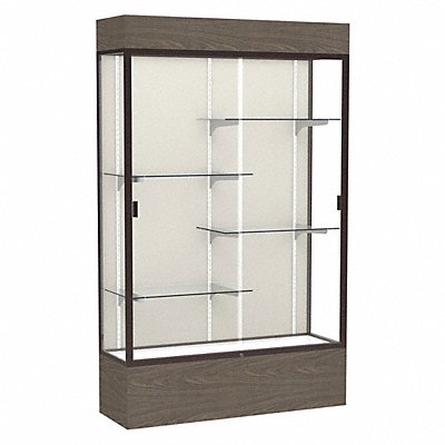 GHENT 2174PBBZWV Floor Display Case Walnut Vinyl 80 H