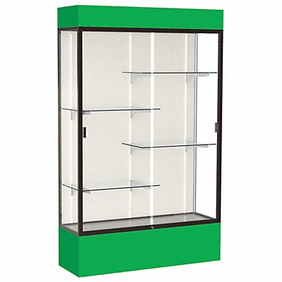 GHENT 3174PBBZKG Floor Display Case Green 80 H 48 L
