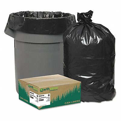 EARTHSENSE COMMERCIAL RNW4620 Can Liners 40 to 45gal. Black PK100