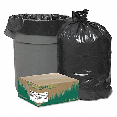 EARTHSENSE COMMERCIAL RNW4850 Can Liners 40 to 45gal. Black PK100