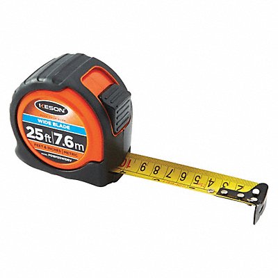 KESON PG18M25WIDEV Tape Measure SAE/Metric Blade 25 ft L