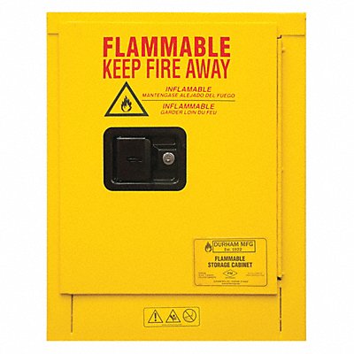 DURHAM MFG 1004M50 Safety Cabinet Manual Close 4 gal.