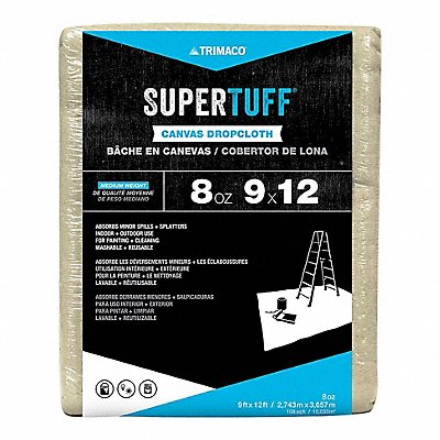 GRAINGER 58901GR Canvas Drop Cloth