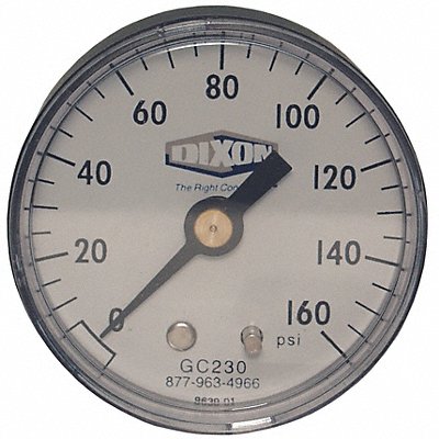 DIXON VALVE  COUPLING GC615 ABS Dry Gauge 1/8 Back Mount 0-100psi