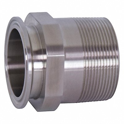 DIXON VALVE  COUPLING 21MPG100 Male Clamp Adaptor 304SS 1 OD 1 NPT