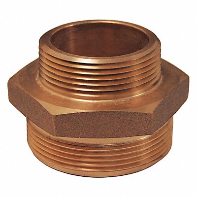 DIXON VALVE  COUPLING DMH2025FD Domestic Hex Nipple BR 2 NPTx2.5 NST