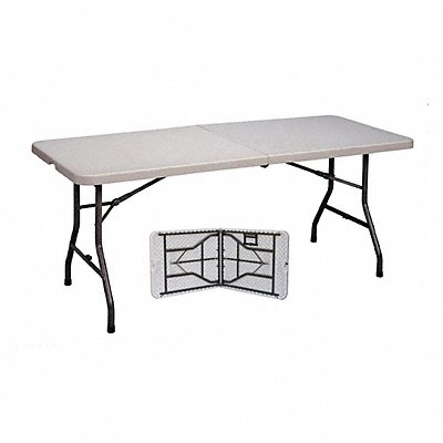 CORRELL INC. CP3072FM23 Fold in Half Folding Table 30x72 Grey