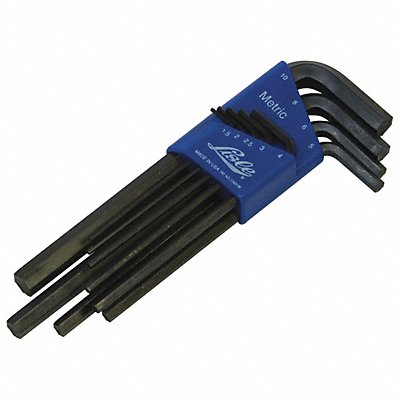 LISLE 42650 Metric Long Arm Hex Key Set 1.5-10mm 9Pc