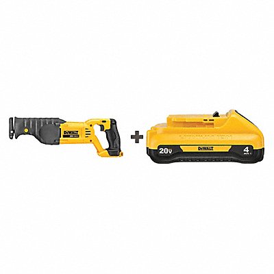 DEWALT DCS380BDCB240 Cordless Recip Saw Kit 3000 SPM 20VDC