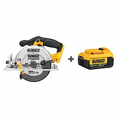 DEWALT DCS391BDCB204 Cordless Circ Saw Kit 6-1/2 in Blade Dia