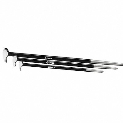 GROZ 33155 Roll Head Pry Bar Set 12 16 and 20