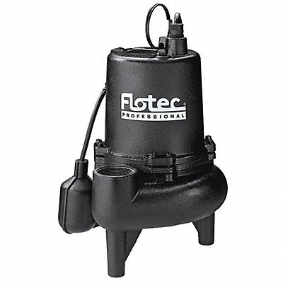 FLOTEC E75STVT Sewage Pump Cast Iron 3/4 HP