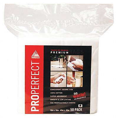 TRIMACO 82555 Squares Premium Rags Bag 18 PK50