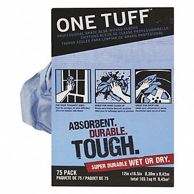 ONE TUFF 84075 Wiping Cloth 75ct Box 12 x 16.5