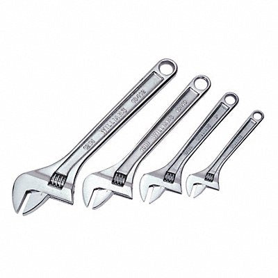 WILLIAMS 13342A Chrome Adjustable Wrench Set 4 pcs.