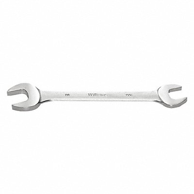 WILLIAMS 1723 Wrench Open End 3/8 x 7/16 Satin Chrome