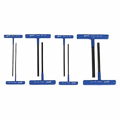 WILLIAMS MWSHKT8 T-Handle Hex Driver Metric 8 pcs. Set