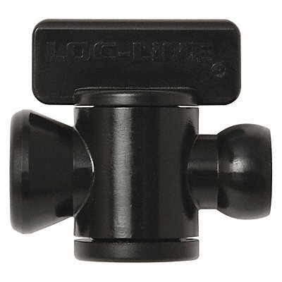 LOC-LINE 29454BLK In-Line Valve Black 1/4 PK10