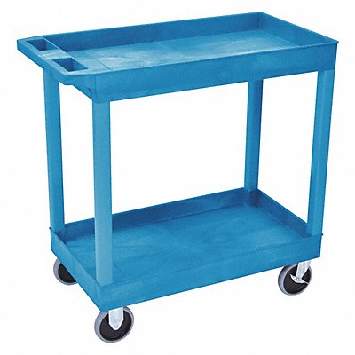 LUXOR EC11HDBU High Capacity (2)Tub Shelves Cart