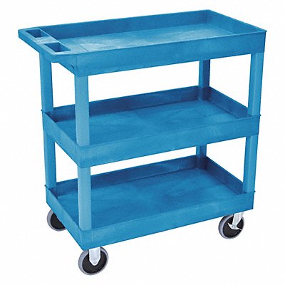 LUXOR EC111HDBU High Capacity (3) Tub Shelves Cart