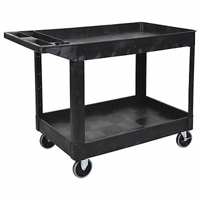 LUXOR XLC11B Utility Cart (2) Shelf Heavy Duty