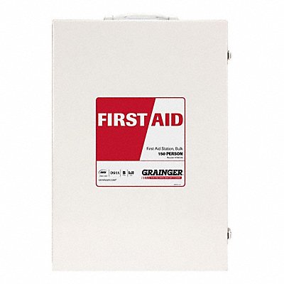 GRAINGER 59395021 First Aid Kit + Housing 570pcs 21.5x6 WHT