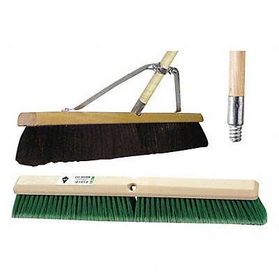 TOUGH GUY 59JM40 Push Broom 60 in Handle L 24 in Face