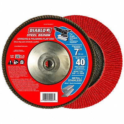 DIABLO DCX070040B01F Grinding/Polishing Flap Disc 7 40G