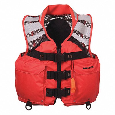 KENT SAFETY 15100000000000 Life Jacket L 15.5lb Foam Orange
