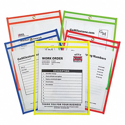 C-LINE PRODUCTS 43910 Shop Ticket Holder Neon Color 9x12 PK25