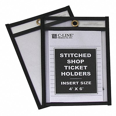 C-LINE PRODUCTS 46046 Shop Ticket Holders 2 Side 4 x 6 PK25
