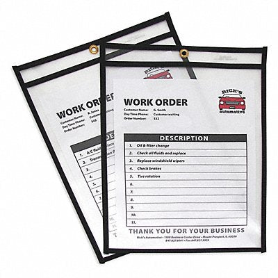 C-LINE PRODUCTS 46912 Shop Ticket Holders Clear 9 x 12 PK25